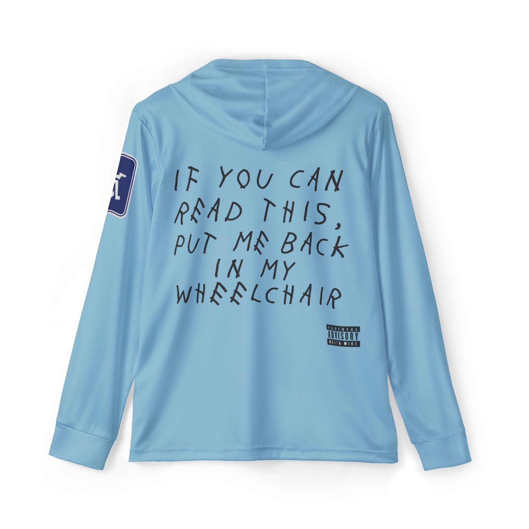 Blue Wheelchair Sun Hoodie