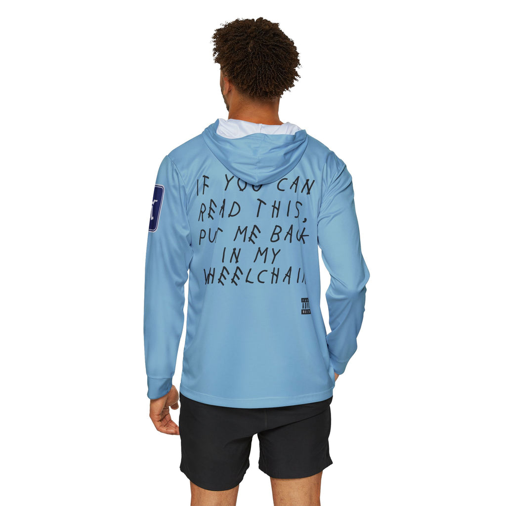 Blue Wheelchair Sun Hoodie