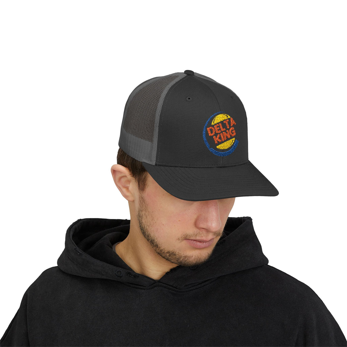 Delta King Embroidered Trucker Cap